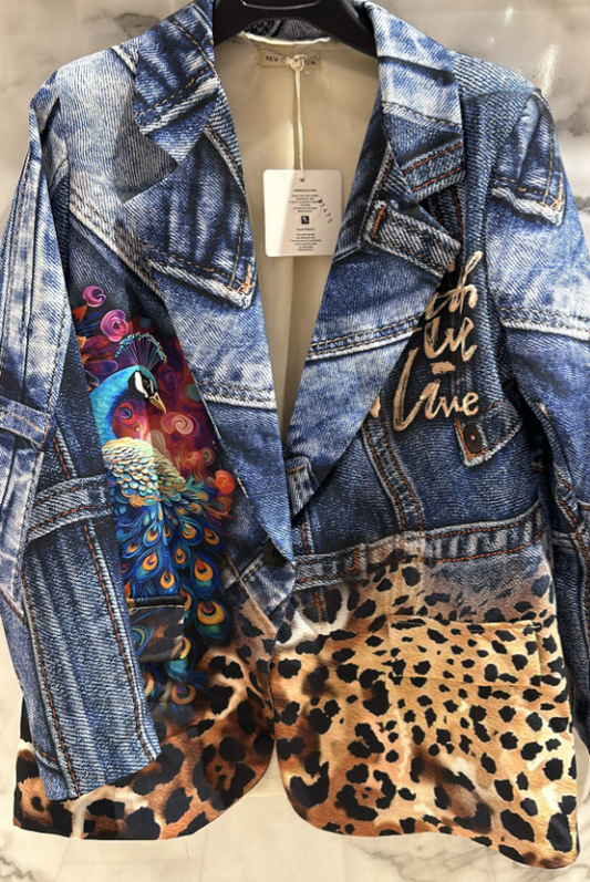 Debra one size Italian Parrot Leopard