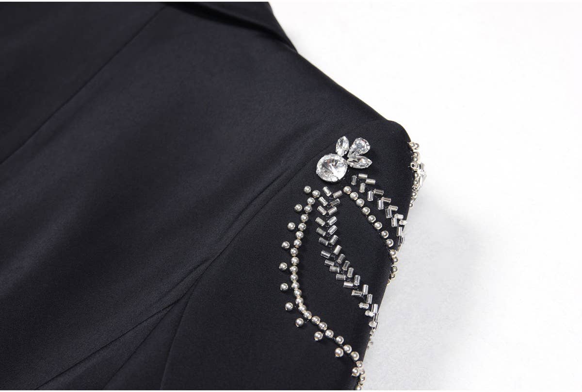 BL45Y Elegant Beaded Blazer for Women 2026 Spring Autumn