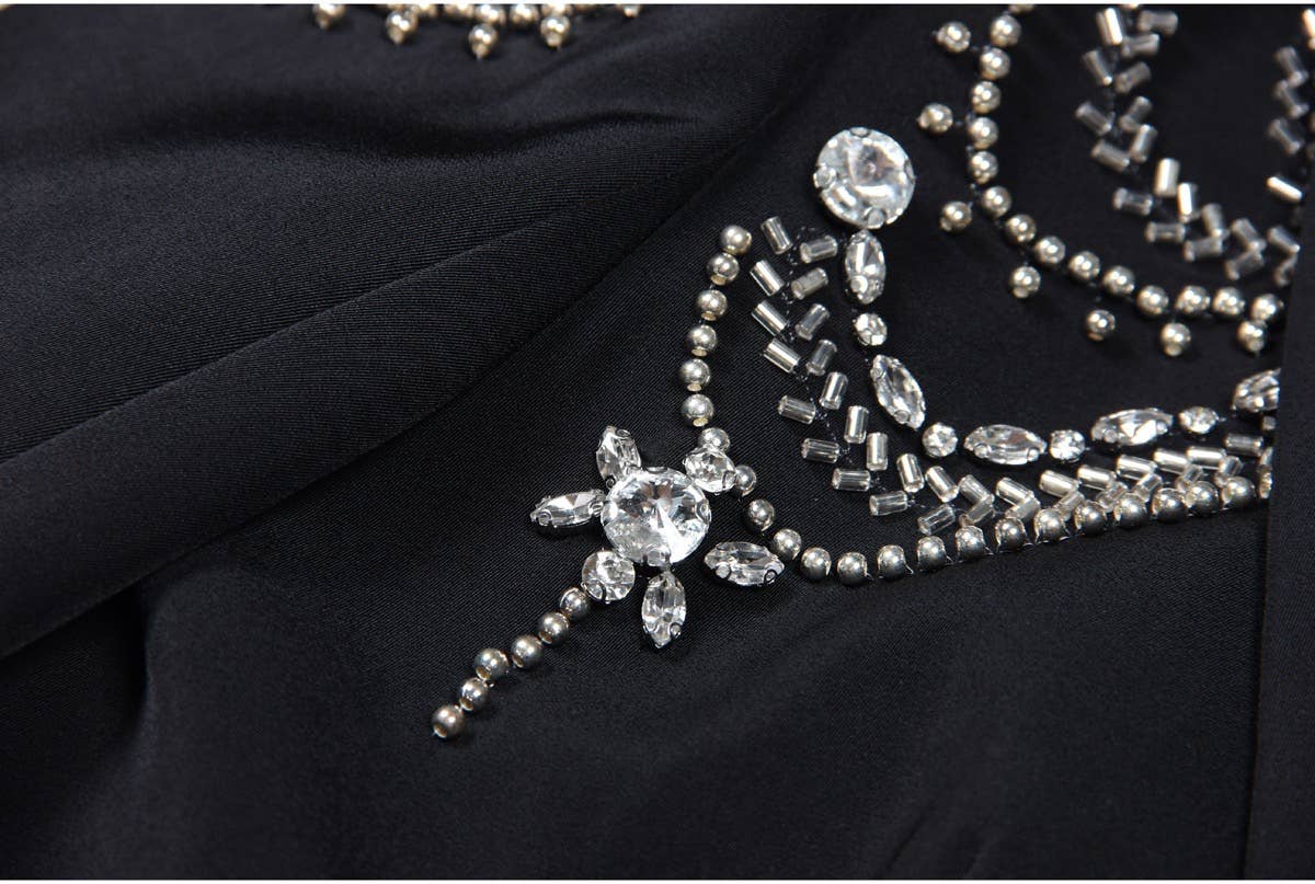 BL45Y Elegant Beaded Blazer for Women 2026 Spring Autumn