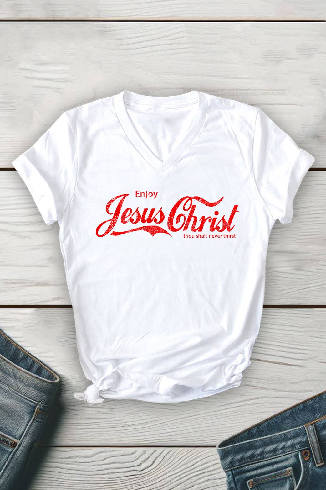 Enjoy Jesus Christ Unisex V NECK