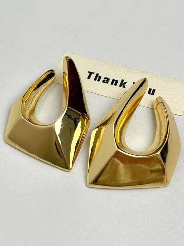 Normcore Geometric Hollow Drop Earrings