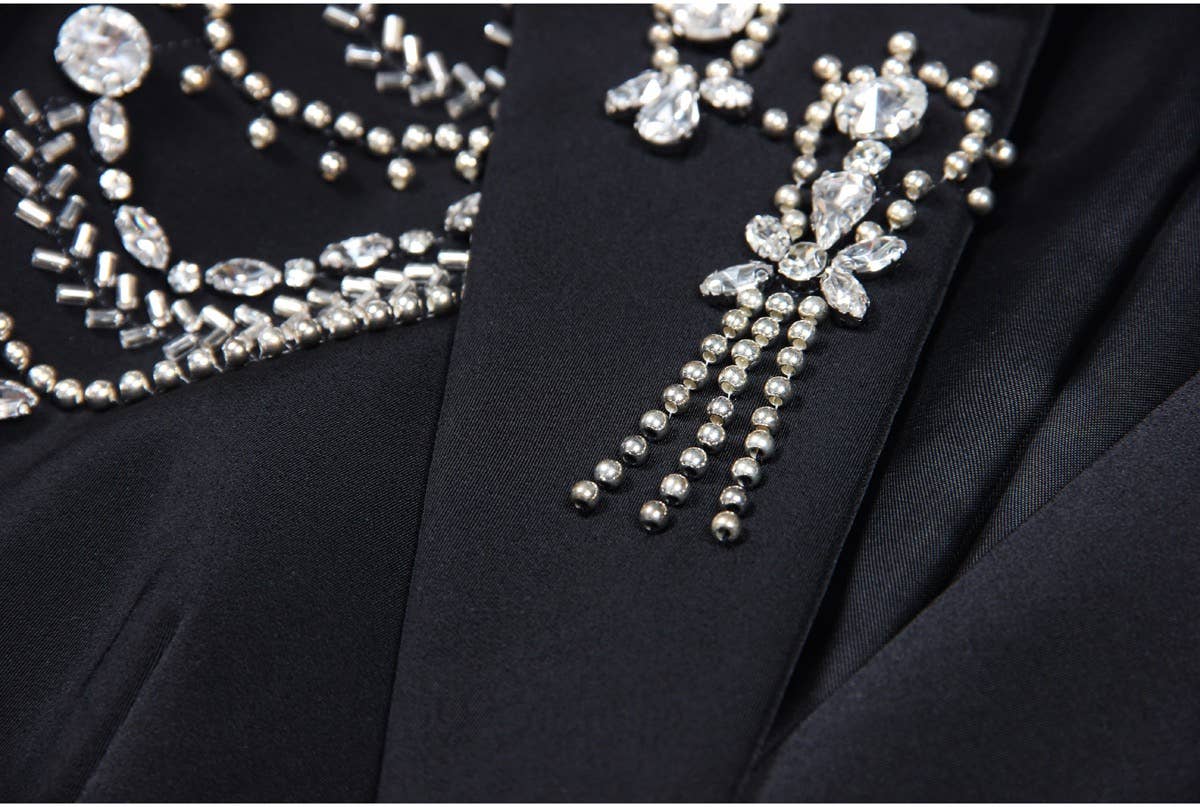 BL45Y Elegant Beaded Blazer for Women 2026 Spring Autumn