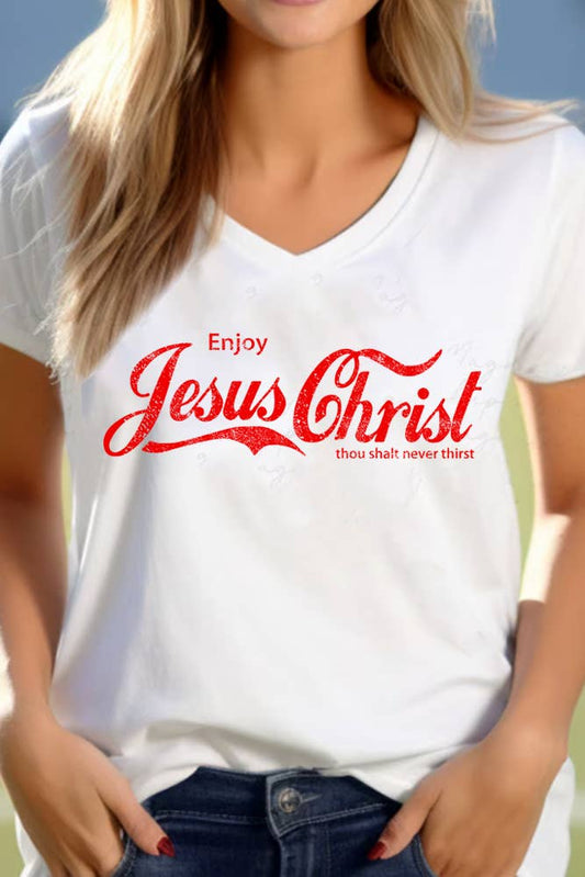 Enjoy Jesus Christ Unisex V NECK