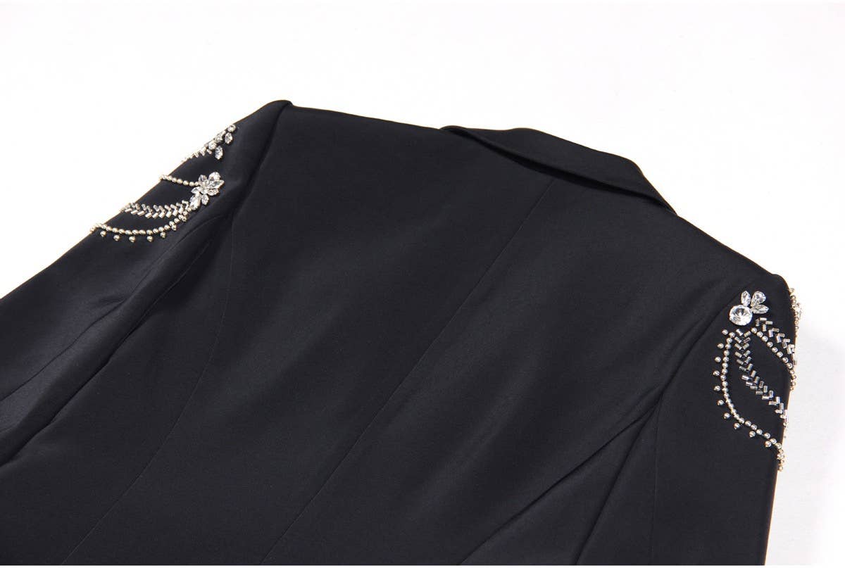 BL45Y Elegant Beaded Blazer for Women 2026 Spring Autumn