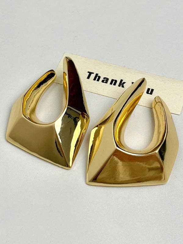 Normcore Geometric Hollow Drop Earrings