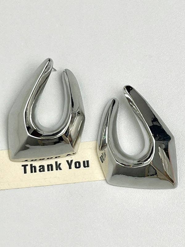 Normcore Geometric Hollow Drop Earrings