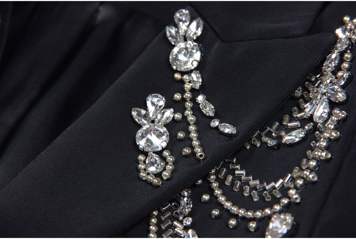 BL45Y Elegant Beaded Blazer for Women 2026 Spring Autumn