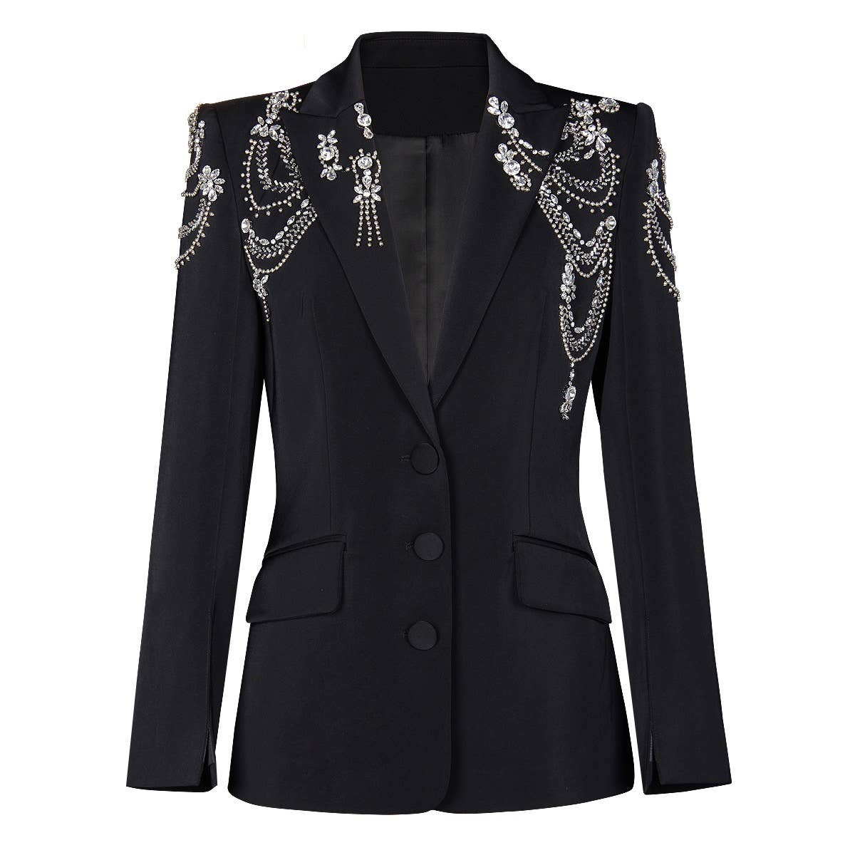 BL45Y Elegant Beaded Blazer for Women 2026 Spring Autumn