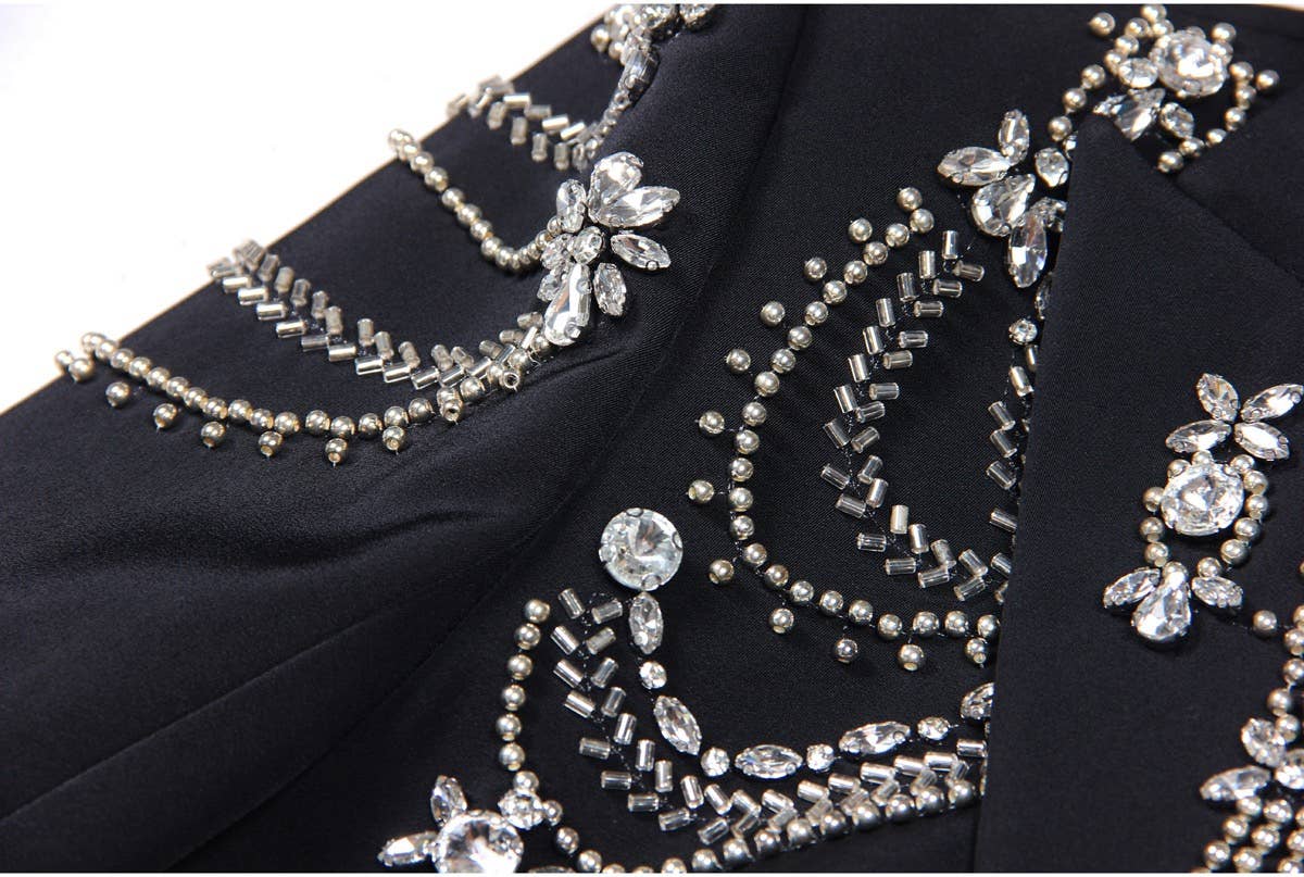 BL45Y Elegant Beaded Blazer for Women 2026 Spring Autumn